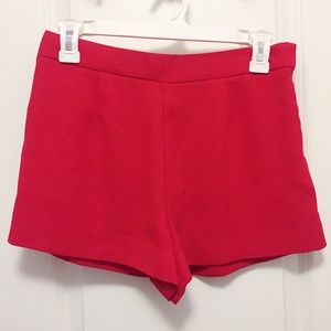 Red summer shorts